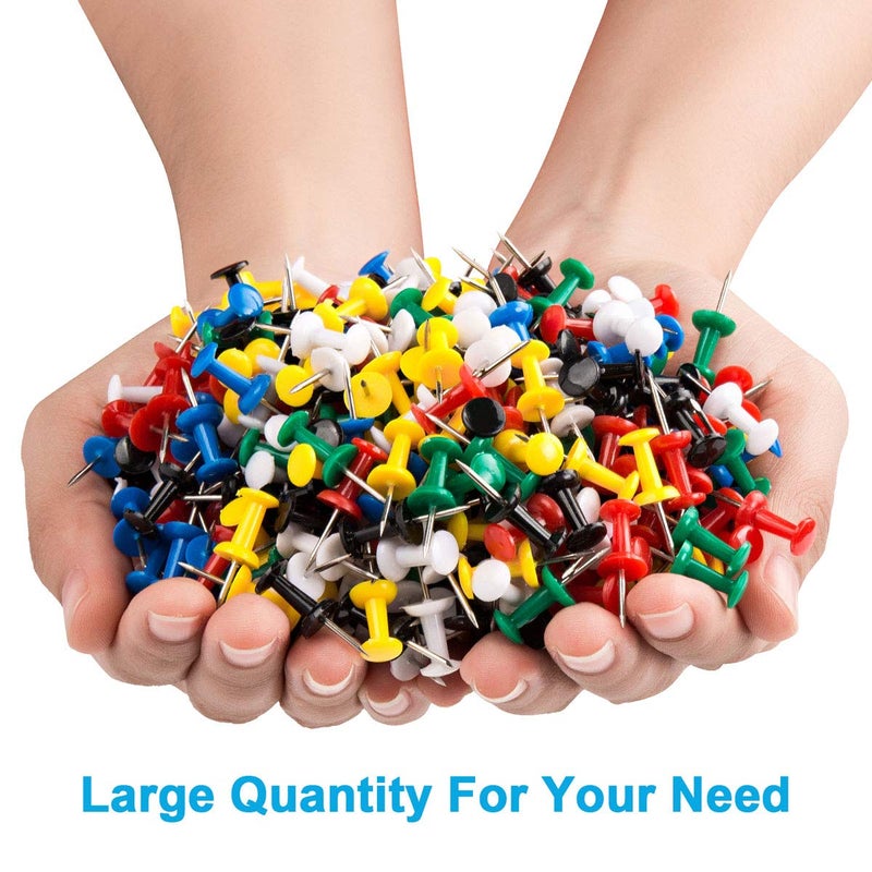 BetyBedy 400Pcs Push Pins, Thumb Tacks for Bulletin Board, Stick Pins Thumb Tacks for Cork Board Wall Hangings, Office Tacks Color Pins for Desk Decor Organization (Assorted Colors) - Image 4
